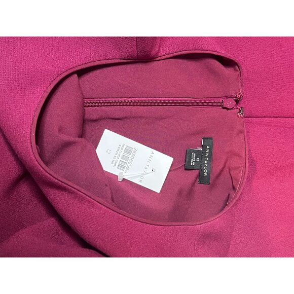 Ann Taylor double weave Peplum knit sheath dress size 12 NWT - Picture 9 of 14